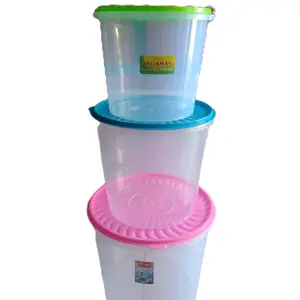 Toples Kerupuk 5L/10L/16L dengan Tutup Kuat Berwarna & Tutup Rapat Cocok untuk Penyimpanan Makanan Segar dan Kedap Udara