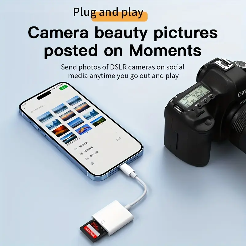 Camera Reader Sd Card For iPhone Sony Canon Nikon Connected Memory Direct OTG Transmission Cable, For SONY Convert, For IPhone
