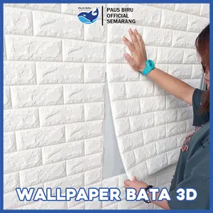 Wallpaper Dinding FOAM Timbul 3D Bata CLASSIC BRICK 70 x 77 cm