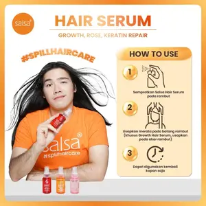 Salsa Hair Serum Spray Keratin/Rose/Growth 80ml / Serum Perawatan Rambut