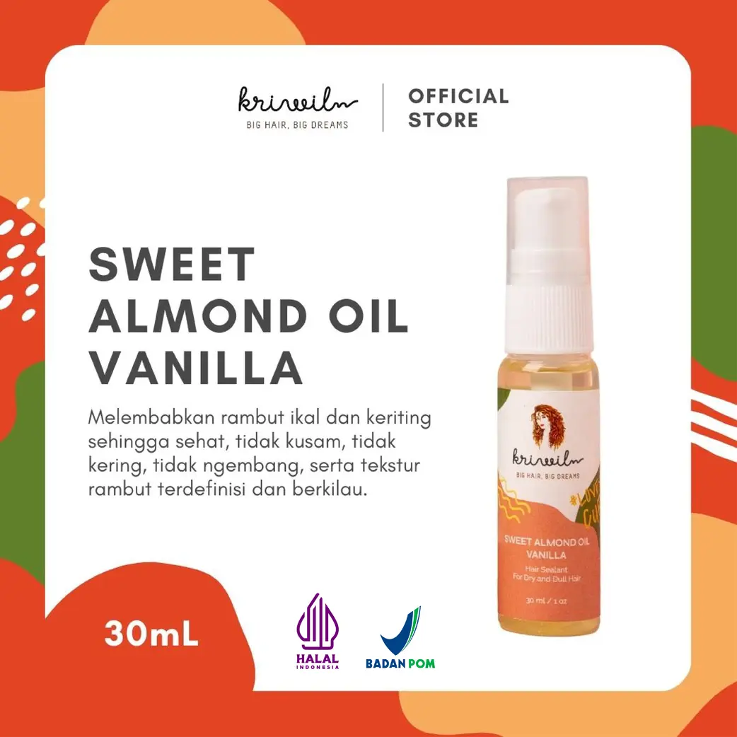 Kriwil Sweet Almond Oil - Hair Sealant 30ml