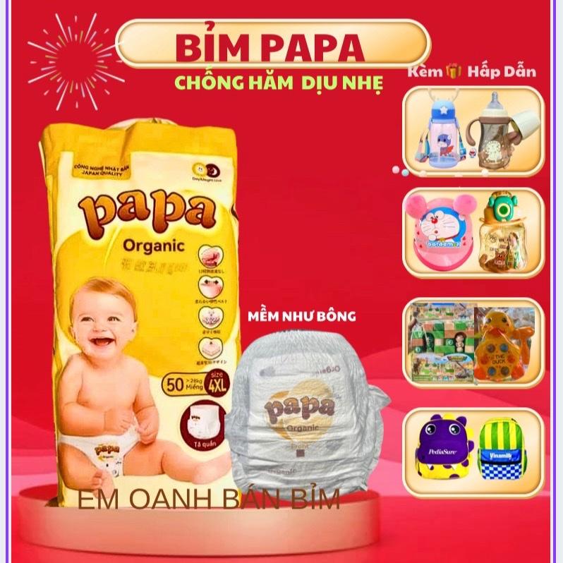   100 MIẾNG  BỈM QUẦN PAPA CÔNG NGHỆ NHẬT BẢN MỀM MẠI THẤM HÚT 800ml  MẶC ĐÊM THOẢI MÁI KHÔNG HÂM 