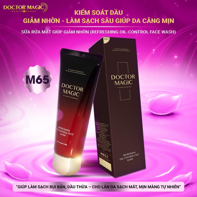 M65 - Sữa Rửa Mặt Giúp Hỗ Trợ Giảm Nhờn Doctor Magic - Refreshing Oil-Control Face Wash - 100g - Skincare