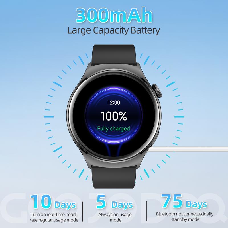 Jam Tangan Pintar AMOLED GPS IP68 Kompas Altimeter Lari Pace Tahan Air 1.43-Inci Untuk Pria dan Wanita dengan Layar STRAVA Gratis 2