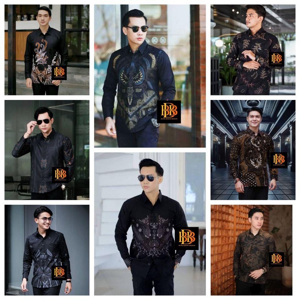 Kemeja batik pria lengan panjang terbaru Motif Abinawa - Kemeja warna Hitam size M L Xl XXL Hem Katun Nyaman Baju Kerja Keren Kemeja batik pria lengan panjang terbaru Motif Abinawa - Kemeja warna Hitam size M L Xl XXL Hem Katun Nyaman Baju Kerja Keren