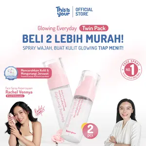 [BELI 2 LBH MURAH] This is Your Twin Pack Glowing Everyday Shooting Refreshing Face Spray 75ml | Mengandung 2% Niacinamide, Rosa Canina | Sebagai Pencerah Wajah Cocok Untuk Kulit Kering, Berjerawat, dan Kusam