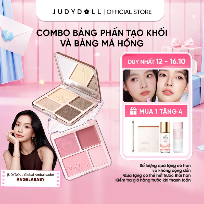 [NEW] Combo Judydoll bảng phấn tạo khối và bảng má hồng Highlight Contour Palette & Blush Highlight Palette