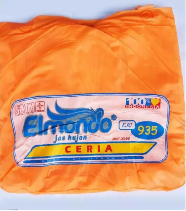 Jas Hujan Elmondo Ceria 935 Stelan Jaket Celana Tebal Murah Meriah Bukan Plastik ORIGINAL Dapat digunakan kembali Tahan air PVC Sepeda Motor 6