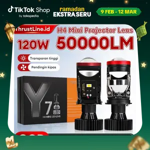 Mini Projie Y7D Lampu Led Mobil Dan Motor H4 Biled Mini Pjector Super Bright 130 Watt Car
