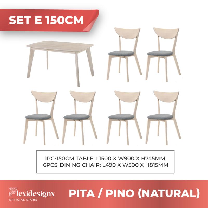 Product Introduction of Dining Chair 6 seat Wood 4 chairs Bench Solid Wood Material Promotion PINO Flexidesignx 17