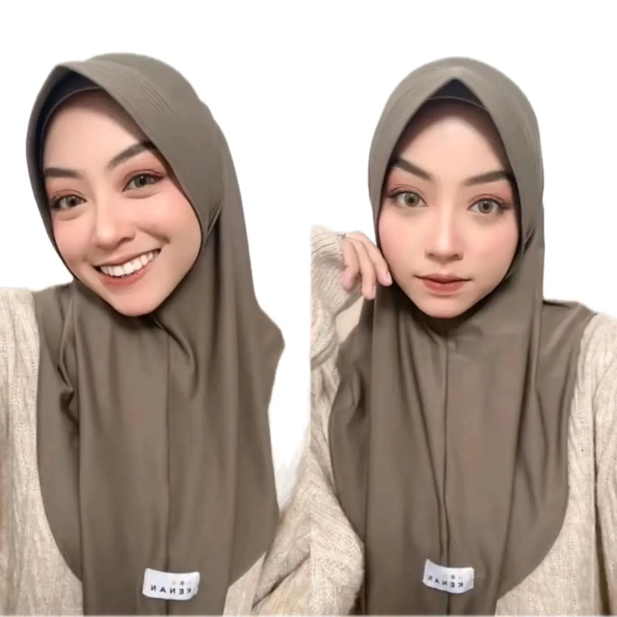 Hijab Keenan Jersey / Hijab Murah Premium / Hijab Size M Ukuran Sedang Instan segi empat