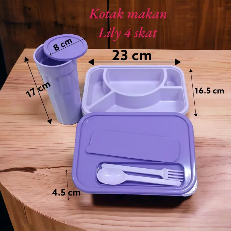 Set Makan Free Gelas Lunch Box - Kitchenware 0