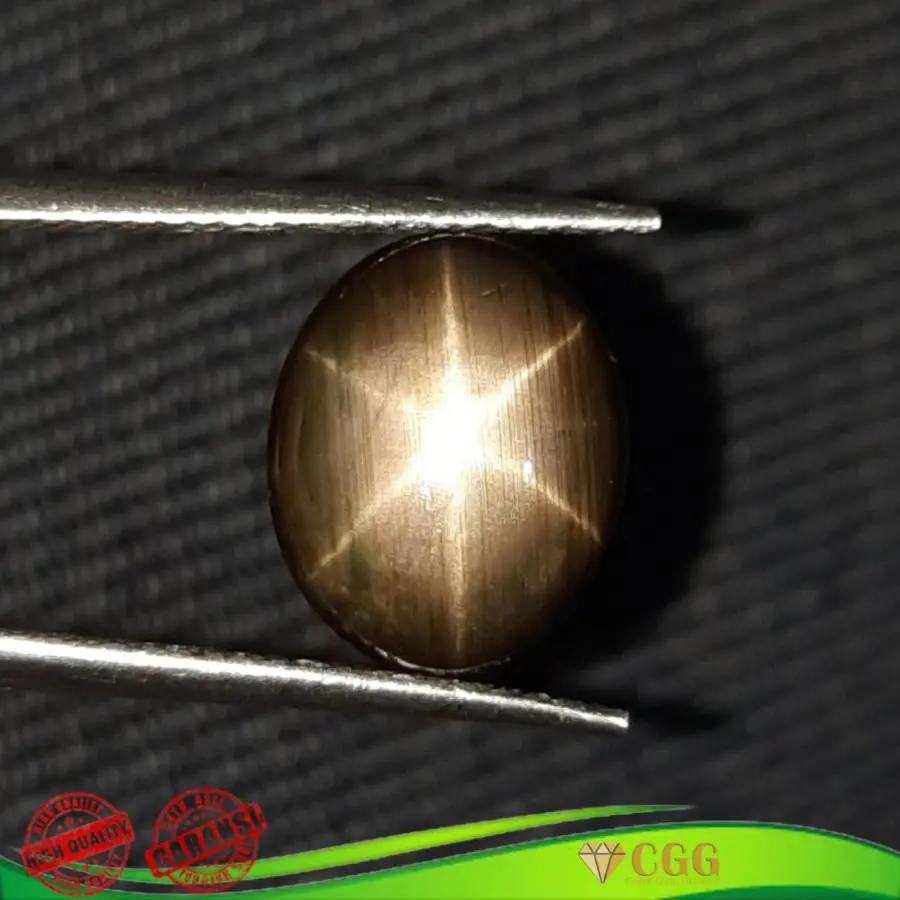 (Siap Kirim) Batu Permata Natural Black Sapphire Star