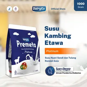 Susu Kambing Etawa Bubuk 1000 gram Rendah Gula Atasi Nyeri Tulang dan Persendian Osteoporosis DairyGo Premeta Platinum