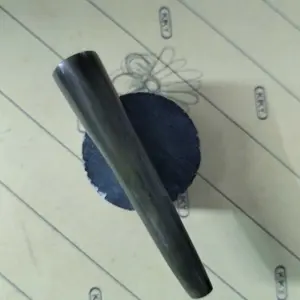 Batu Giok Nephrite Jade Dark Green Aceh Bulat Pipih