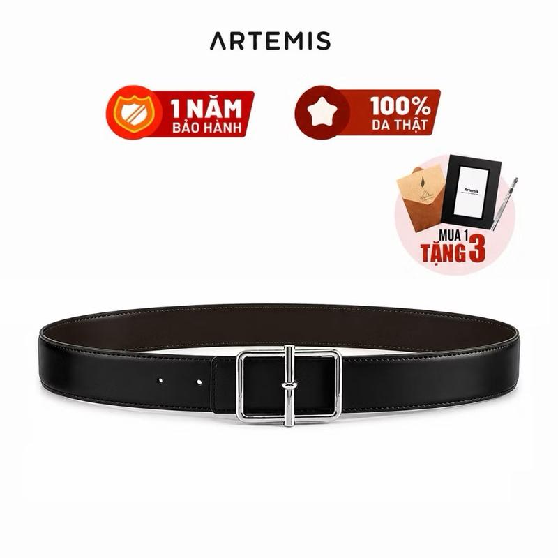 TOP Thắt lưng da Mercury (Nam) - Da Bò Nhập Khẩu 3.3 cm khoá lỗ kim thương hiệu Artemis