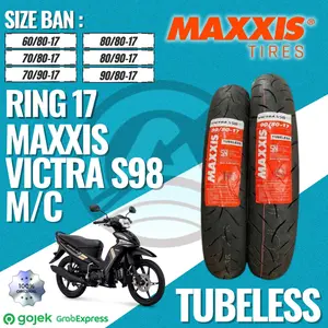 Ban Maxxis Victra ST Ring 17 60/80, 70/80, 70/90, 80/80, 80/90, 90/80 Ring 17 Ban Cacing Ring 17