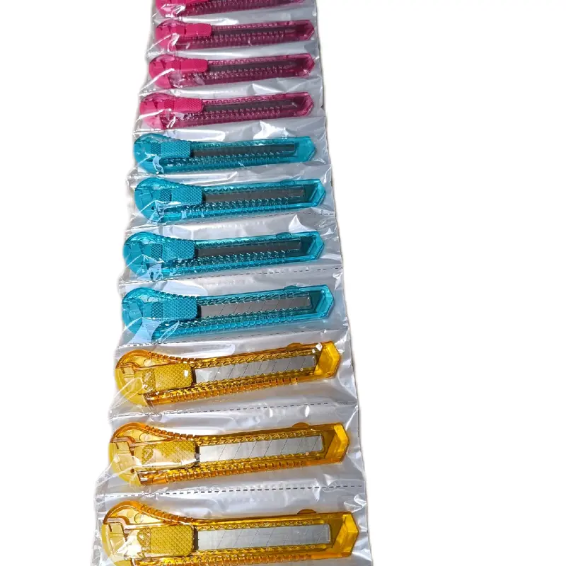 Cutter Besar Transparan ELEPHANT (1 Renteng Isi 12 Pcs) - Cocok untuk Pemotongan Kertas dan Karton di Sekolah dan Kantor 0