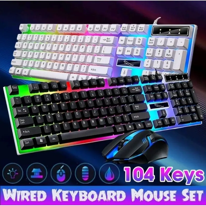Keyboard Gaming Mouse Set Mouse Dan Keycaps Mechanical Keyboard Laptop USB Cable /Keyboard Komputer