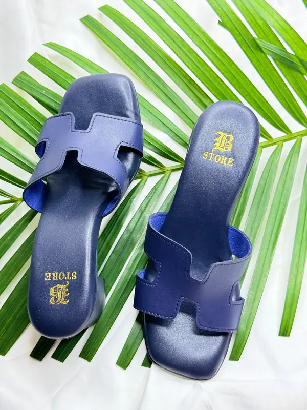 B2- TDR  Sendal Heels Slop Wanita 5 cm Kekinian (Tersedia Size 36-44) 4