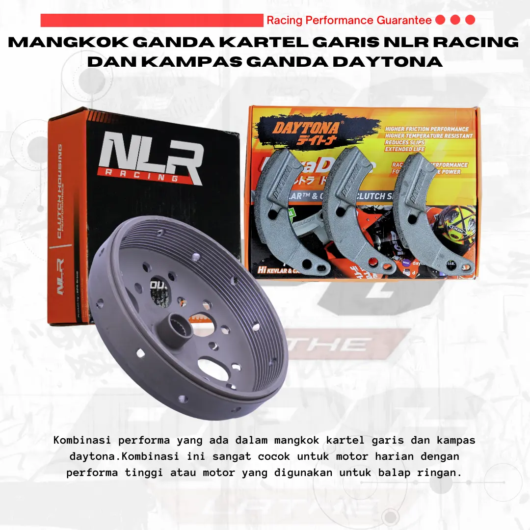 MANGKOK GANDA KARTEL GARIS BY NLR RACING DAN KAMPAS DAYTONA VARIO PCX AVD 150 160 / BEAT FI ESP GENIO BEAT SCOOPY ESP / NMAX AEROX LEXI / MIO SPORTY SMILE SOUL KARBU / MIO M3 /MIO J