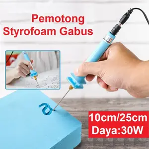 Alat Potong Styrofoam Solder Ukir Gabus Cutter Polystyrene EPE Foam 10 cm 25 cm 30W Adaptor Listrik