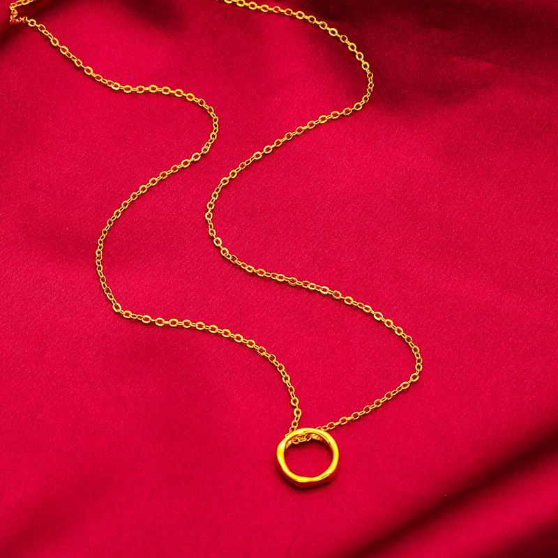 Product Introduction of Brass Gilding Women's O Pendant Necklace Korean Style 5