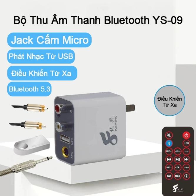  Bộ thu bluetooth 5.3 stereo YS-09 nghe nhạc và hát karaoke cho loa và âm ly ân thanh HIFI cao cấp Phụ Kiện Nghe Nhạc 