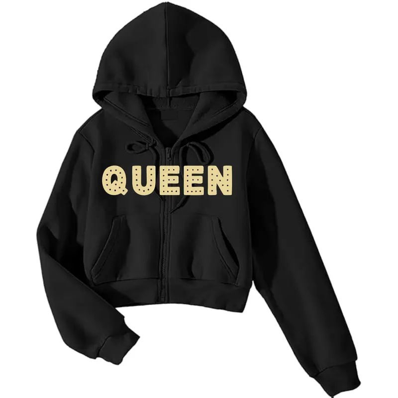 STILFY Hoodie Crop Zipper Queen Allsize Fleece Resleting Shop
