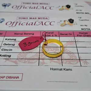 Cincin Emass Pria Dan Wanita 3gr Free Surat Dari Toko Aksesoris Rings