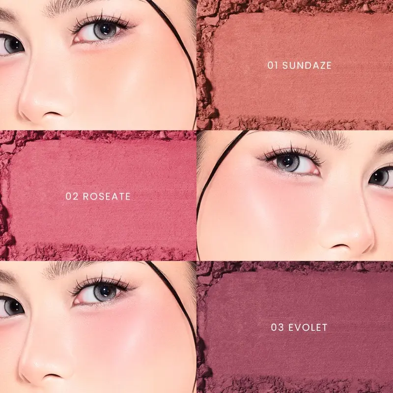 Hanasui Next Level Bouncy Blush - Super Bouncy Blush Long Lasting Blendable Easy To Use Powder Blush 4