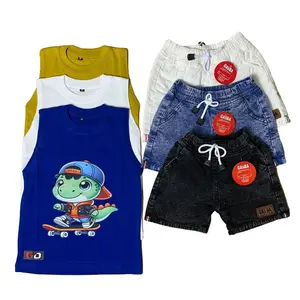 GASBA Setelan Jeans Anak Kaos Lekbong Fashion Motif Dengan Desain Reptil Skateboard