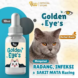 Golden Paw Golden Eye's Guard+ 10ml - Obat Tetes Mata Kucing Anti Radang, Infeksi Belekan Iritasi dan Sakit Mata Kucing