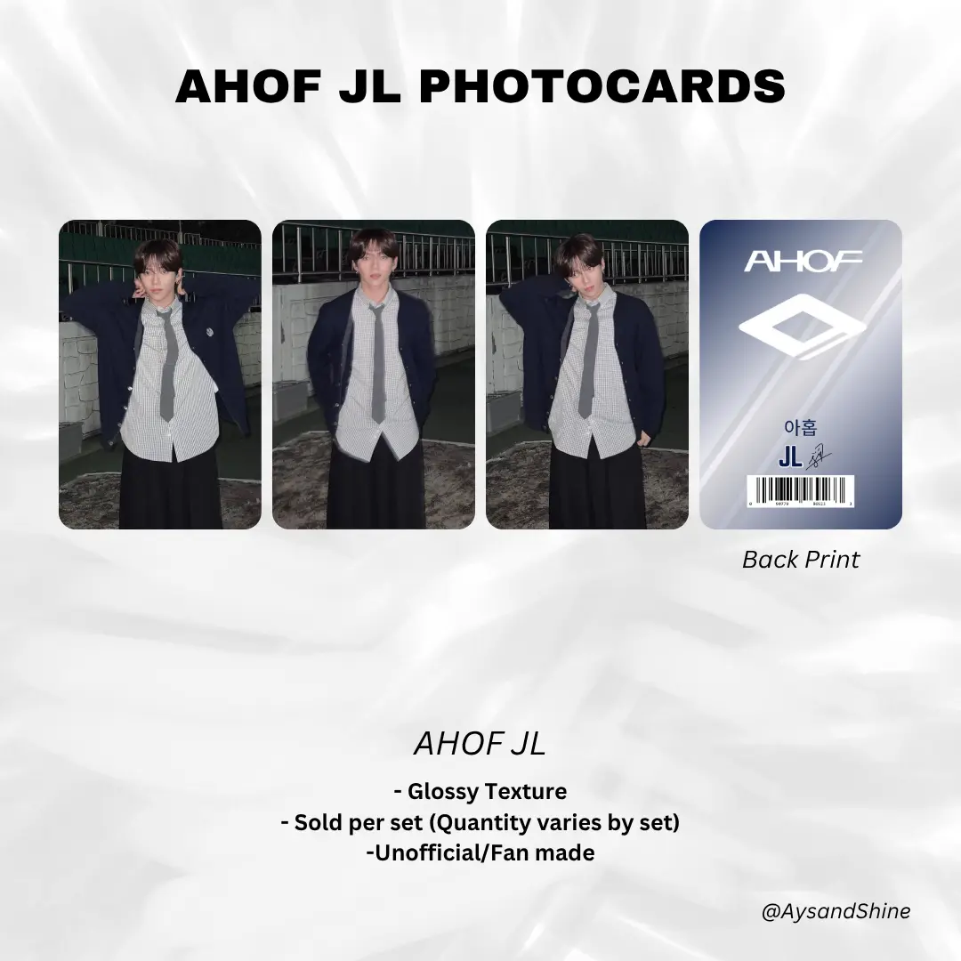 AHOF JL Photocards (JL, Steven, Shuaibo, Juwon, Jeongwoo, Chih En