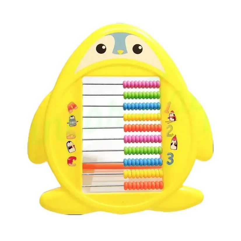 Sempoa Hitung Plastik Motif Pinguin Alat Hitung Sempoa Karakter Binatang Anak Belajar Toys