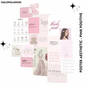 [HALOPOLAROID] Poster Aesthetic PINK POSITIVE 18 Pcs Hiasan Estetik Dinding Wall Decor Aesthetic - Halo 18