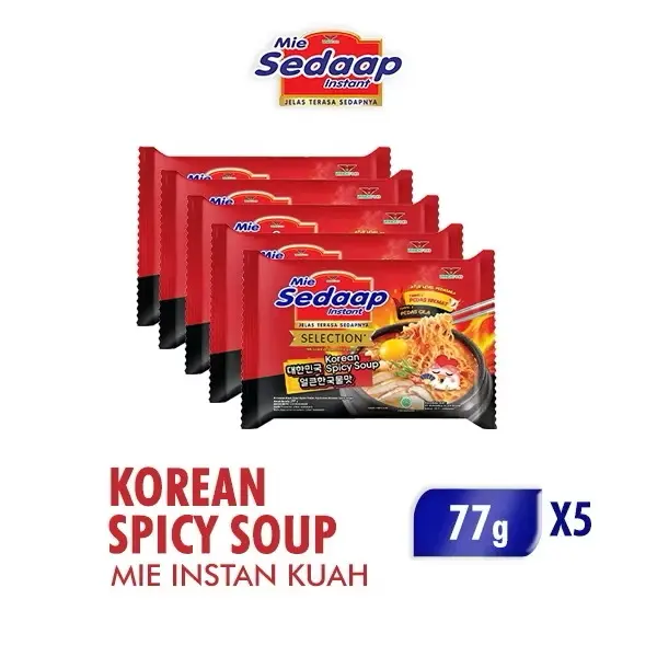 [MAGGI INDONESIA | KK TRADING] 5pcs mie sedaap Korean spicy soup selection PROMO BUNDLNG x 77g