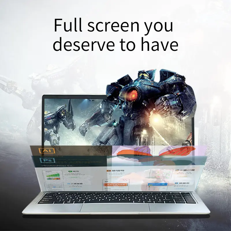 AMOLI  Laptop Gaming Murah Layar HD 15,6 Inci Intel Celeron N4000 8GB+256GB Win11 Tipis dan Ringan Desain Grafis Quad Core Quad Thread Profesional Masa Pakai Baterai Tinggi/Editor Garansi Satu Tahun Komputer Battery Keyboard Led 6