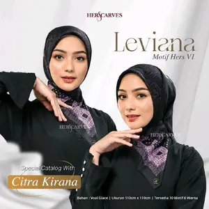 Hijab Segiempat motif~ Leviana series