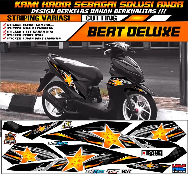 STRIPING BEAT DELUXE VARIASI BINTANG THAILAND ,STICKER MOTOR Motorcycle 2
