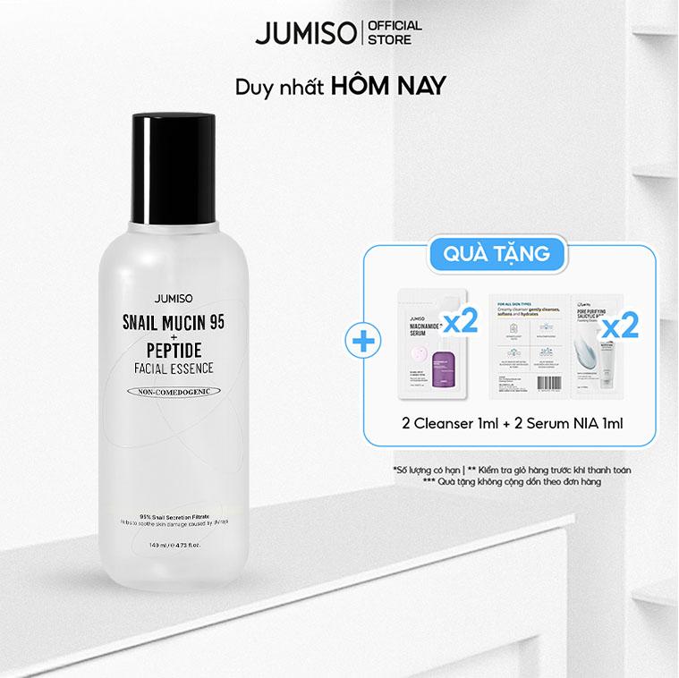 Tinh chất dưỡng da ốc sên giúp cấp ẩm, làm dịu da JUMISO Snail Mucin 95 + Peptide 140ml/50ml