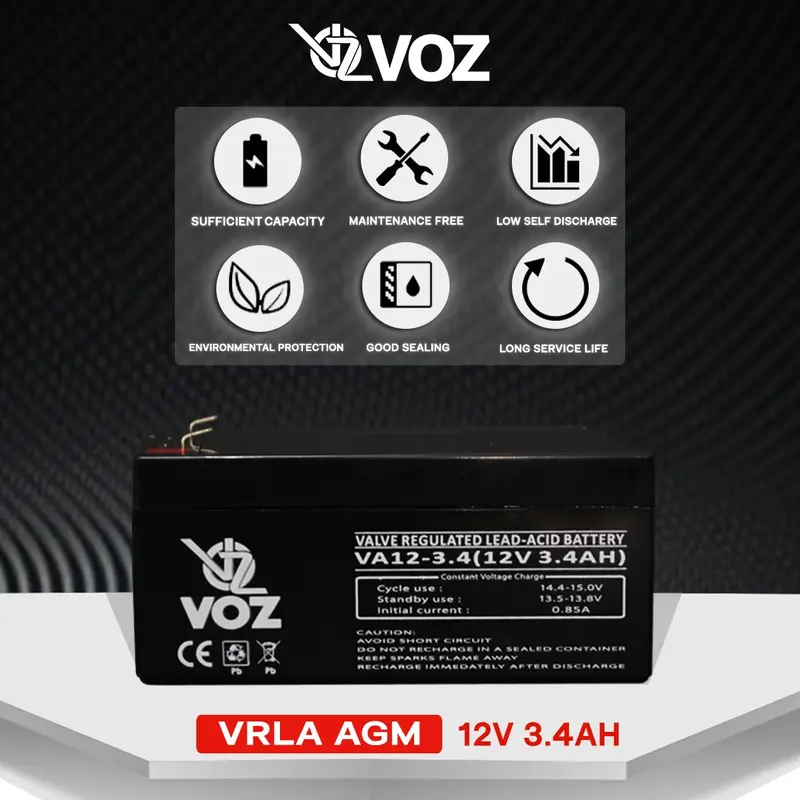 Baterai Solar Panel 12V Voz 12V 3.4 Ah VRLA - Baterai UPS BTS 2
