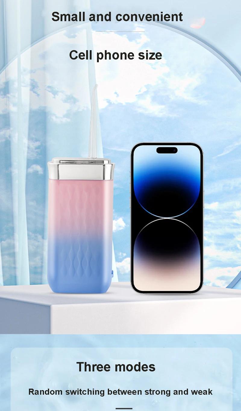Product Introduction of Portable Innovative Electric Dental Irrigator Water Flosser High Pressure Water Thread Ultrasonic Cleaner Teeth Cleaning Tools 17