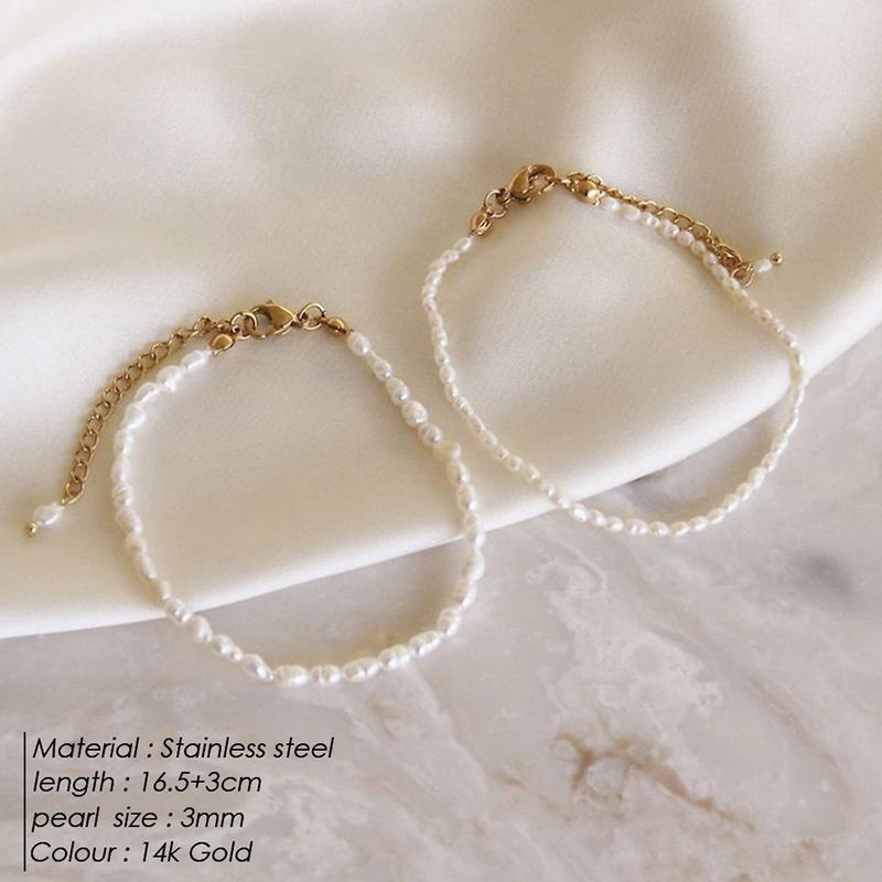 Product Introduction of Ins Bracelet Women's Simple Special-Interest Design High-Grade Beaded Bracelet Titanium Steel Ornament Bracelet 6