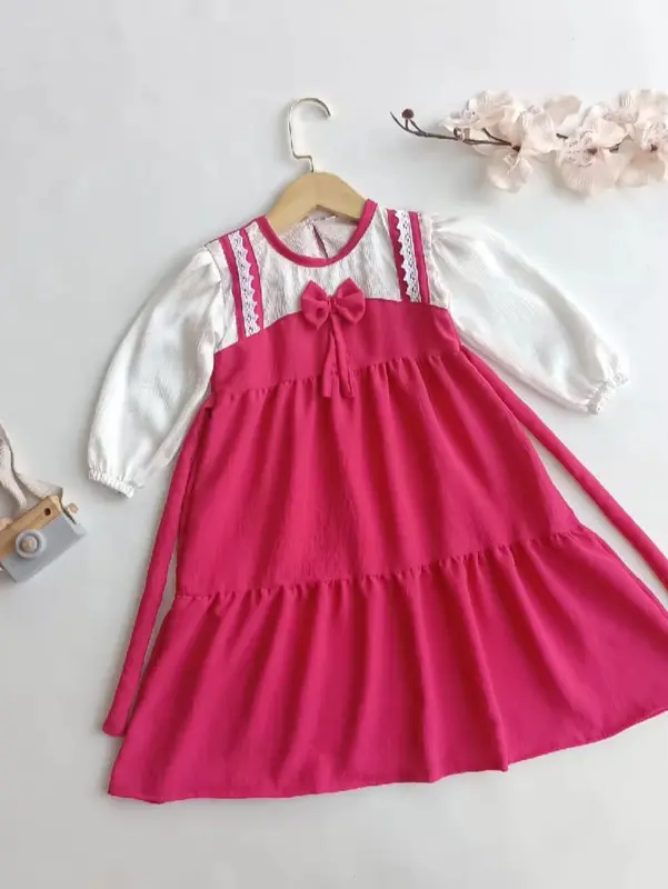 Gamis Anak Terbaru Zira Dress Fashion Anak Prempuan Kekinian Usia 2-9 Tahun Bahan Cringkle Premium 5