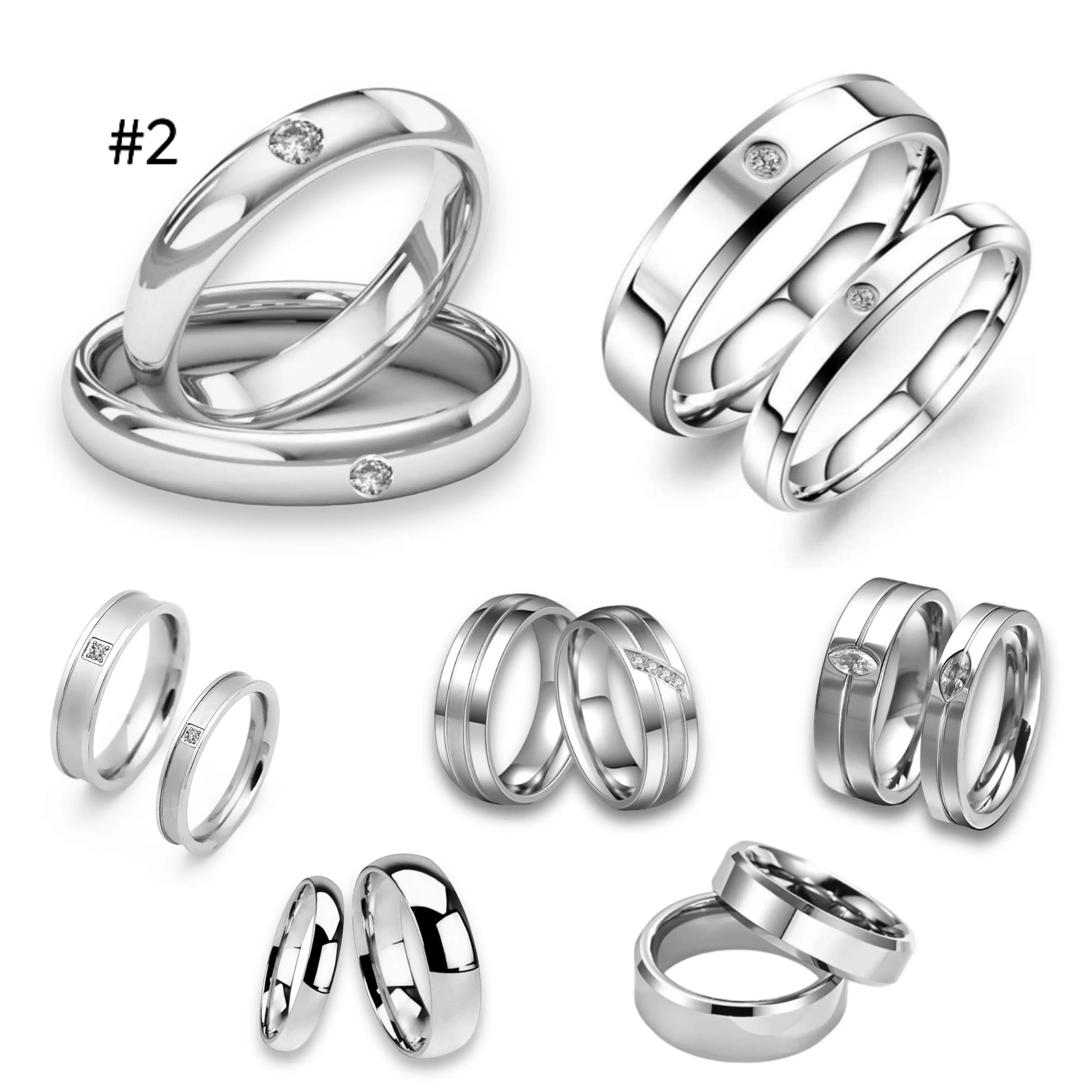 Cincin Couple Ring Tunangan Titanium Pasangan Stainless Steel CCCSZZ Jewellery