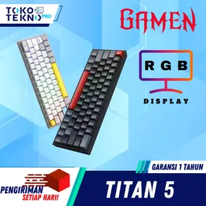 Gamen Titan V / 5 Wired Gaming Keyboard 60% Mechanical Garansi Resmi