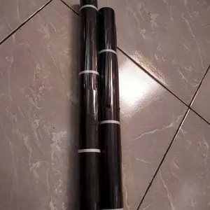 Wallpaper dinding paket 2 roll sticker dinding kamar [Ukuran 4 m x 45 cm] motif bata hitam premium high quality pintu pvc