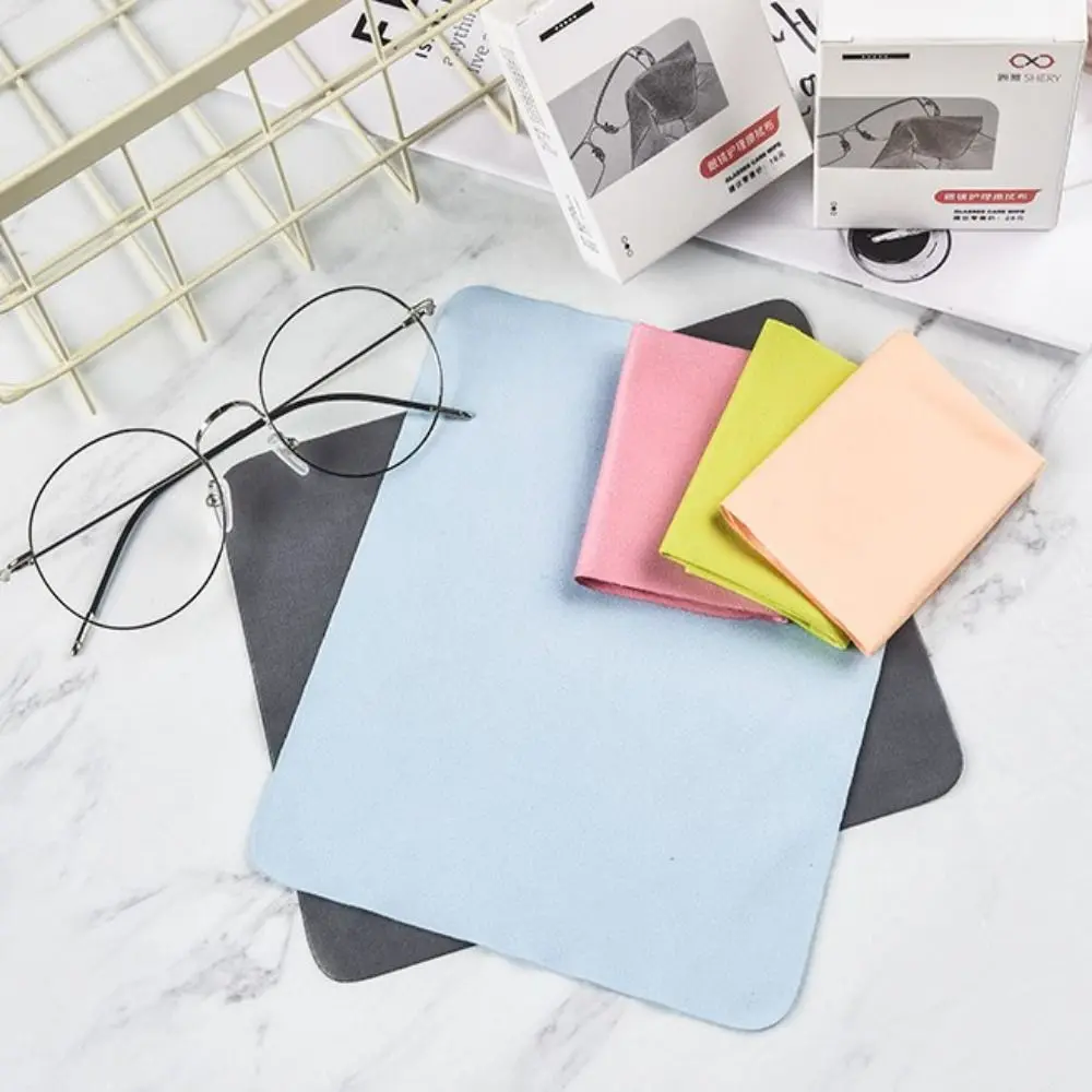 5/10pcs New Eyewear Accessories Glasses Cleaner Multi-color Lens Cloth Microfiber Cleaning Cloth Suede Superfine Fiber Screen Cleaning Wipes