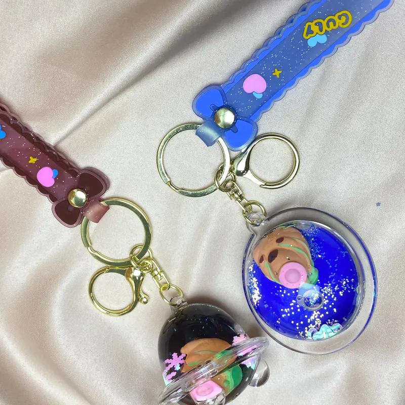 Nijiir Store - Gantungan Capybara Air Glitter Cute Untuk Gantungan Kunci & Tas 4
